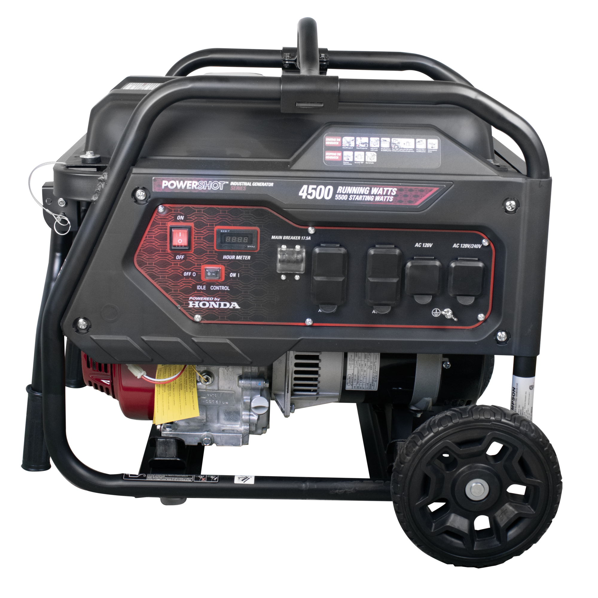 Simpson Industrial SCGH Series Generator- Honda Engine GX270, 5500 Watts, 120V/240V